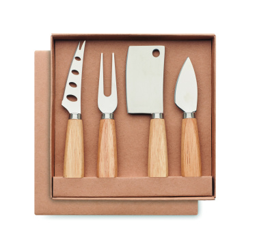 Logo trade corporate gift photo of: Set of 4 cheese knives