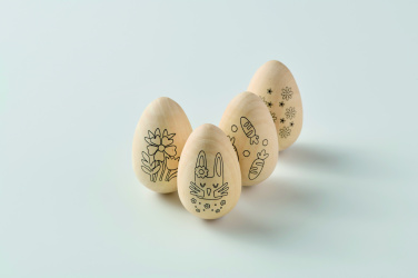 Logo trade advertising product photo of: Wooden eggs painting set