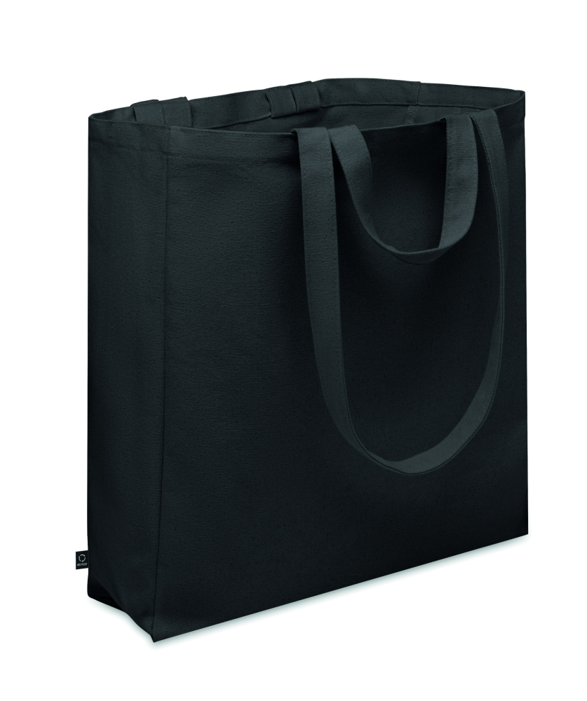 Logo trade promotional gifts image of: Recycled cotton shopping bag