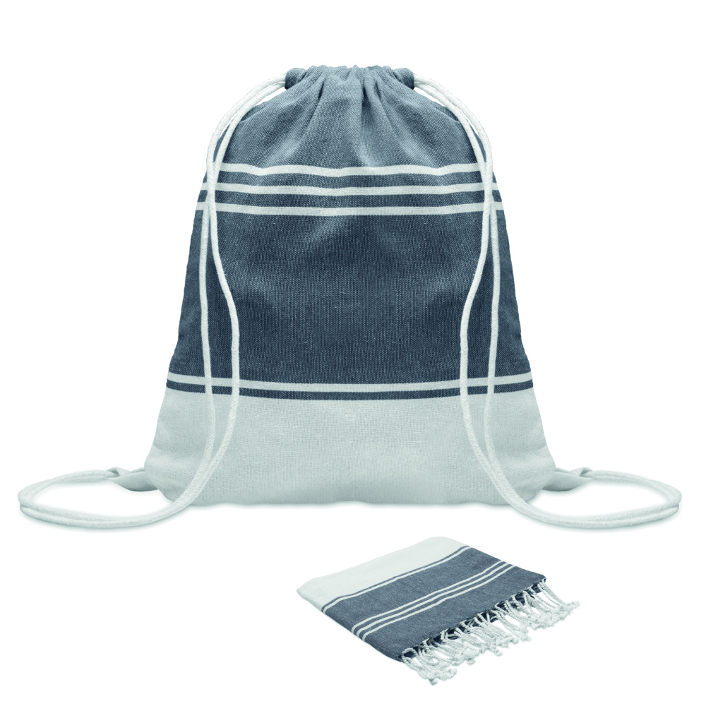 Logo trade business gift photo of: Hammam towel drawstring set
