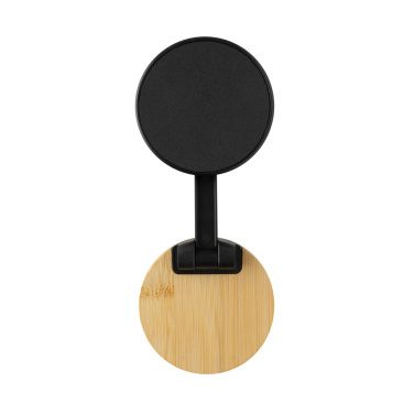 Logo trade promotional item photo of: Magmount RCS recycled plastic and bamboo phone stand