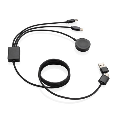 Logotrade promotional gift image of: Terra RCS rPET 6-in-1 charging cable with watch charger