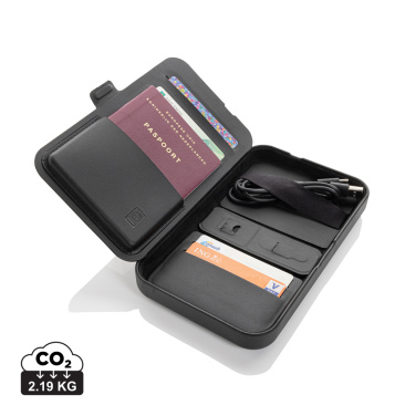 Logo trade business gift photo of: Swiss Peak RCS recycled travel case with 3 in 1 charger