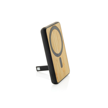 Logotrade promotional giveaway image of: Zen RCS rplastic 5000 mah 5W magnetic bamboo powerbank