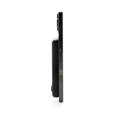 Logo trade promotional giveaways image of: Zen RCS rplastic 5000 mah 5W magnetic bamboo powerbank