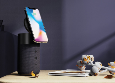 Logo trade promotional products picture of: Urban Vitamin Anaheim RCS recycled 10W speaker 15W charger