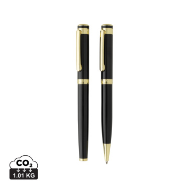 Logo trade promotional products picture of: Swiss Peak Luca RCS recycled brass deluxe pen set