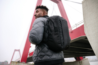 Logo trade promotional gifts picture of: SP Aware™ RPET Edin 100% recycled 15.6 inch laptop backpack
