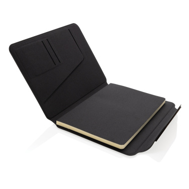 Logotrade promotional giveaway image of: Teri AWARE™ RPET and walnut A5 portfolio