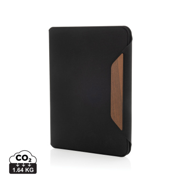 Logotrade promotional gift picture of: Teri AWARE™ RPET and walnut A5 portfolio