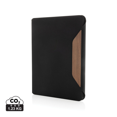 Logotrade promotional items photo of: Teri AWARE™ RPET and walnut A4 portfolio