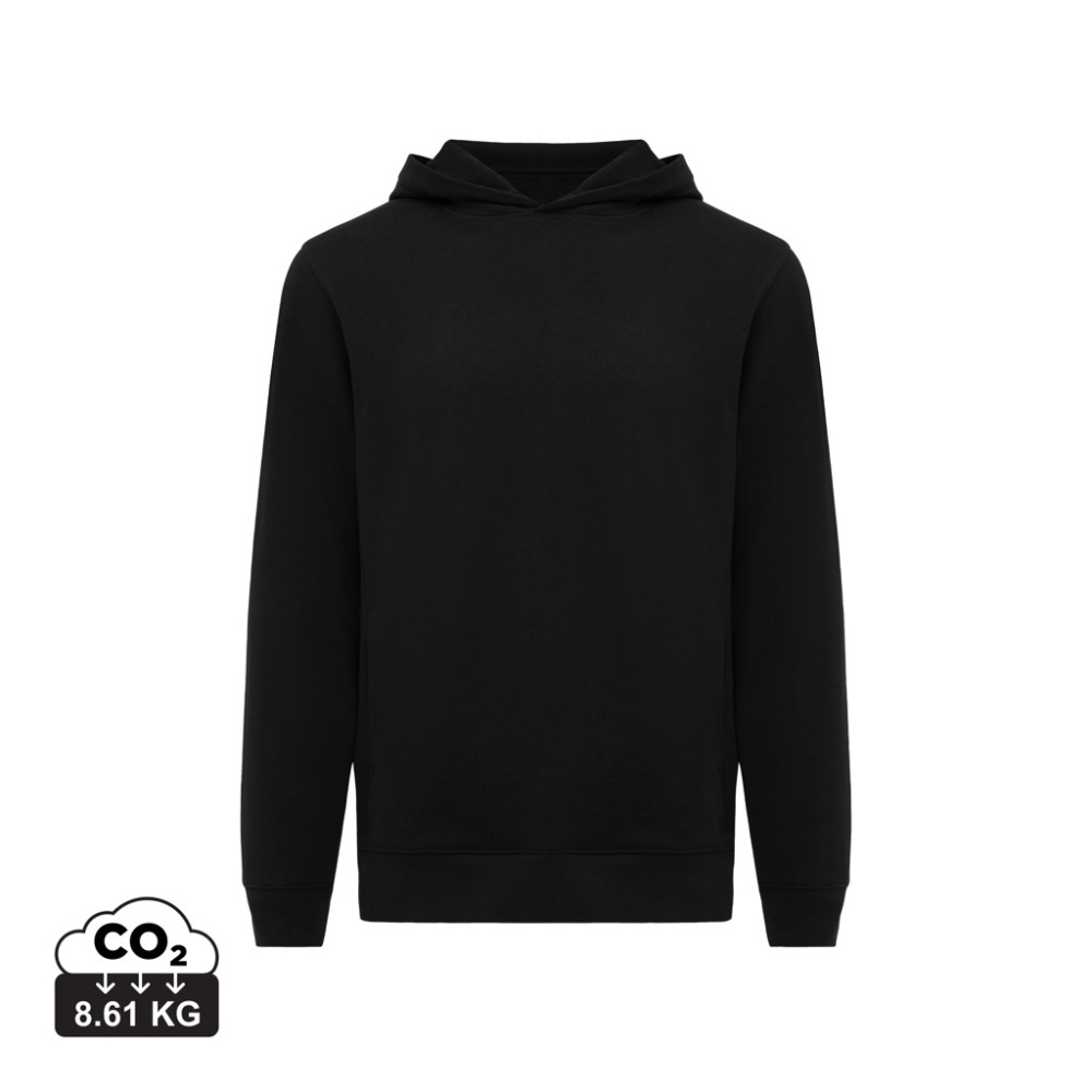 Logo trade promotional merchandise image of: Iqoniq Yengo recycled cotton hoodie with sidepockets