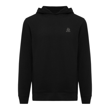 Logo trade promotional gifts image of: Iqoniq Yengo recycled cotton hoodie with sidepockets