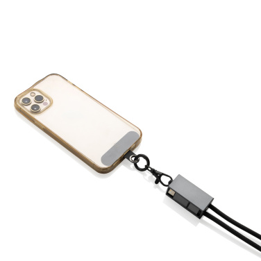 Logotrade promotional giveaway picture of: Terra RCS recycled PET phone cord with dual charge cable