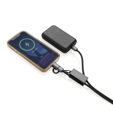 Logotrade promotional giveaways photo of: Terra RCS recycled PET phone cord with dual charge cable
