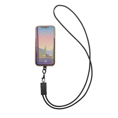 Logo trade promotional gifts image of: Terra RCS recycled PET phone cord with dual charge cable