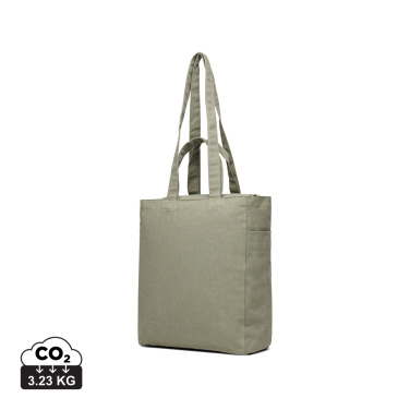 Logo trade promotional merchandise picture of: VINGA Hilo AWARE™ recycled canvas zip tote