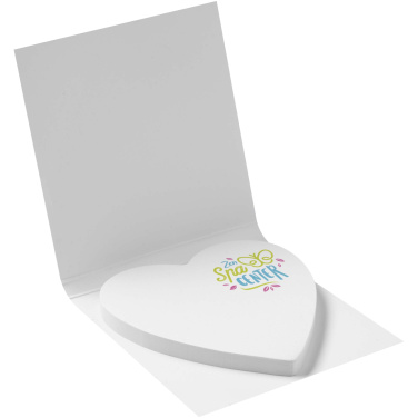 Logotrade promotional giveaway image of: Sticky-Mate® soft cover heart-shaped sticky notes