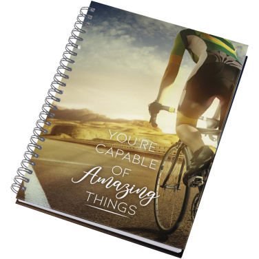 Logo trade promotional merchandise image of: Desk-Mate® A5 hard cover undated diary