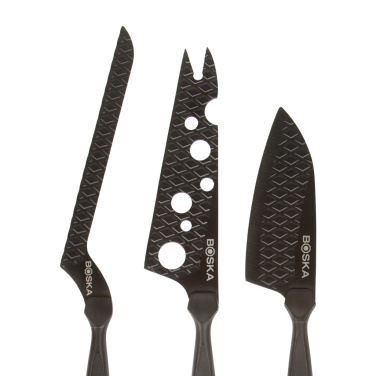 Logotrade promotional merchandise photo of: BOSKA Cheese Knife Set Monaco+ Black