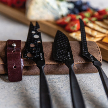 Logotrade promotional item picture of: BOSKA Cheese Knife Set Monaco+ Black