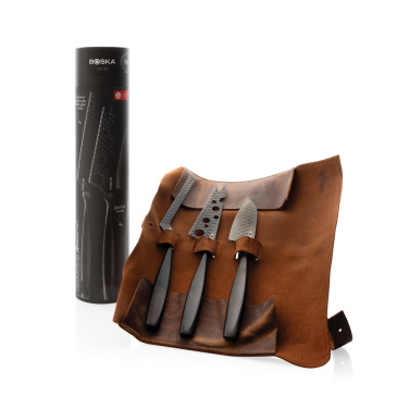 Logotrade promotional items photo of: BOSKA Cheese Knife Set Monaco+ Black