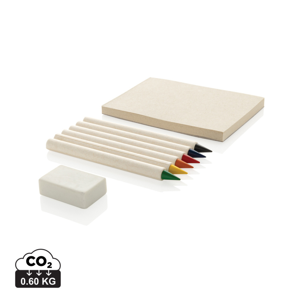 Logotrade promotional gift picture of: Micki GRS infinity 6pc coloring pencil set with notepad