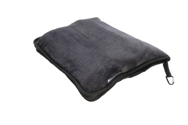 Logo trade corporate gifts image of: Blanket and pillow 2 in 1 AMIATA Schwarzwolf