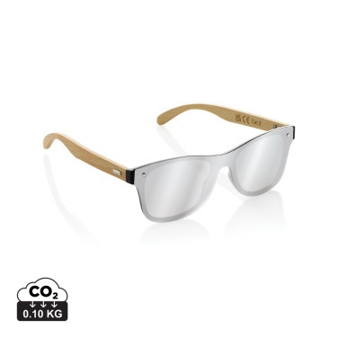 Logotrade advertising products photo of: Prism RCS recycled plastic sunglasses with bamboo frame