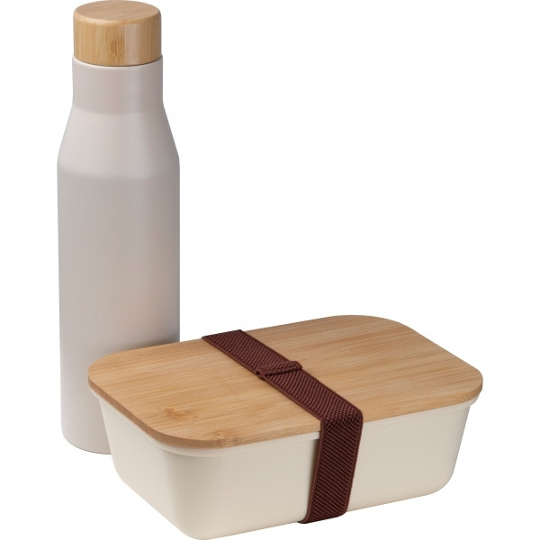 Logotrade promotional item picture of: Set Lunchbox with stainless steel bottle Toronto