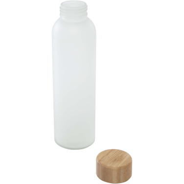Logo trade advertising products picture of: Lume 500 ml matte soda lime glass bottle with bamboo lid