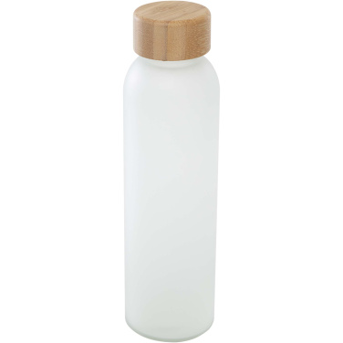 Logotrade promotional merchandise image of: Lume 500 ml matte soda lime glass bottle with bamboo lid