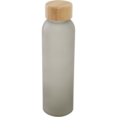 Logotrade corporate gift picture of: Lume 500 ml matte soda lime glass bottle with bamboo lid