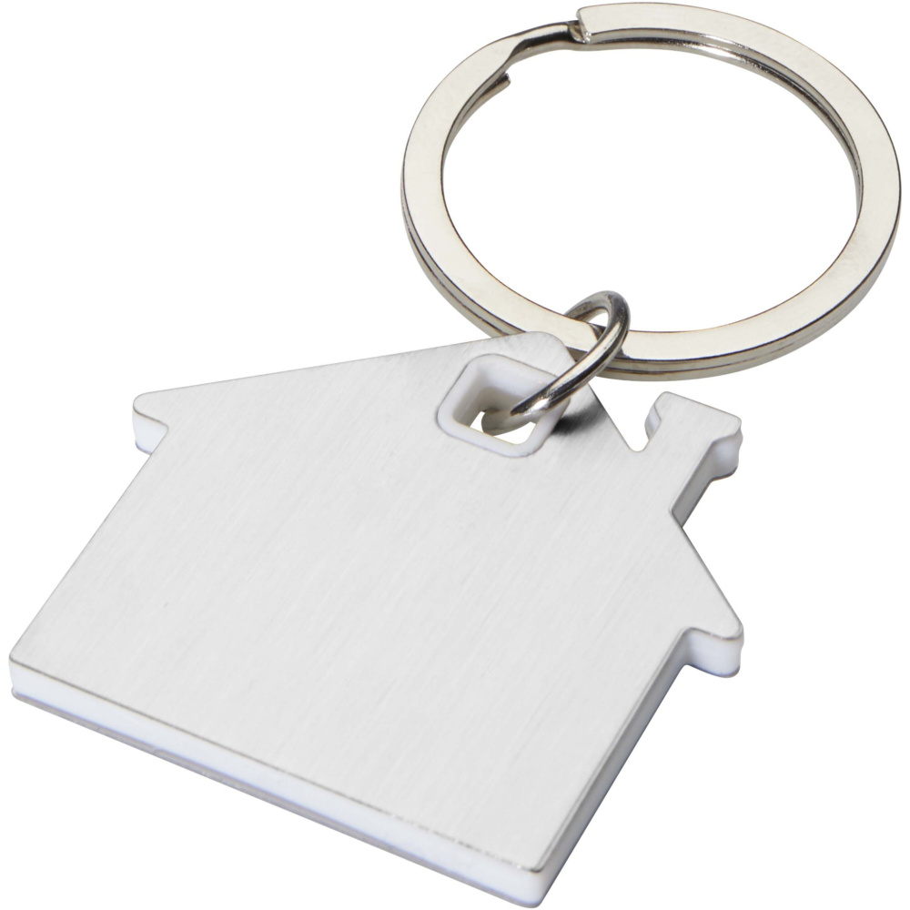 Logotrade promotional item picture of: Nook house-shaped keychain
