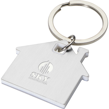 Logo trade corporate gifts image of: Nook house-shaped keychain