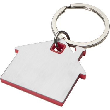 Logo trade promotional items image of: Nook house-shaped keychain