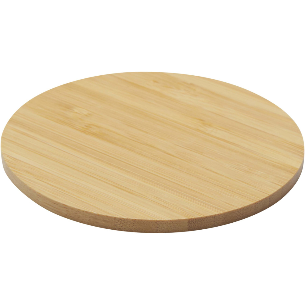 Logo trade advertising products image of: Cha bamboo coaster