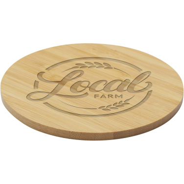 Logo trade promotional item photo of: Cha bamboo coaster