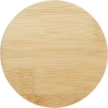 Logo trade promotional giveaways picture of: Leona 350 ml glass cup with bamboo lid