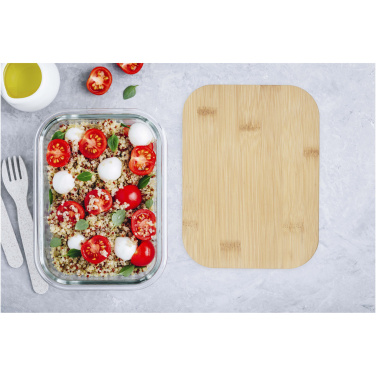 Logo trade corporate gifts image of: Roby glass lunch box with bamboo lid