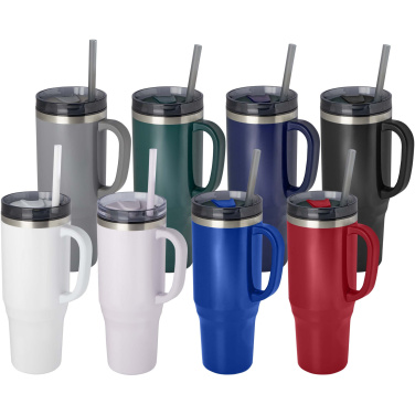 Logotrade promotional product image of: Melbourne 1200 ml RCS certified insulated tumbler with straw
