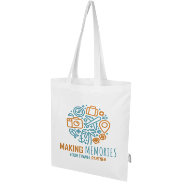 Logo trade business gift photo of: Madras Blend 140 g/m² GRS recycled cotton tote bag 7L
