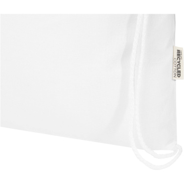 Logo trade promotional merchandise image of: Oregon Blend 140 g/m² GRS recycled drawstring bag 5L