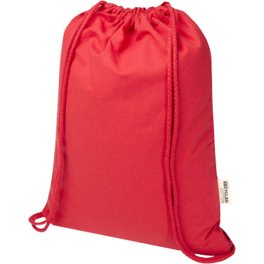 Logotrade promotional merchandise picture of: Oregon Blend 140 g/m² GRS recycled drawstring bag 5L