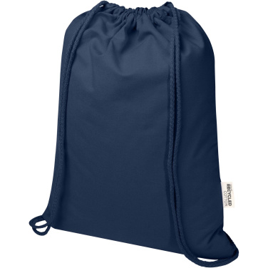 Logotrade advertising product image of: Oregon Blend 140 g/m² GRS recycled drawstring bag 5L