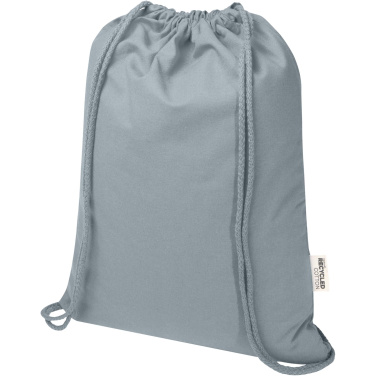 Logotrade promotional giveaway picture of: Oregon Blend 140 g/m² GRS recycled drawstring bag 5L