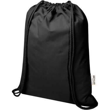 Logo trade promotional product photo of: Oregon Blend 140 g/m² GRS recycled drawstring bag 5L