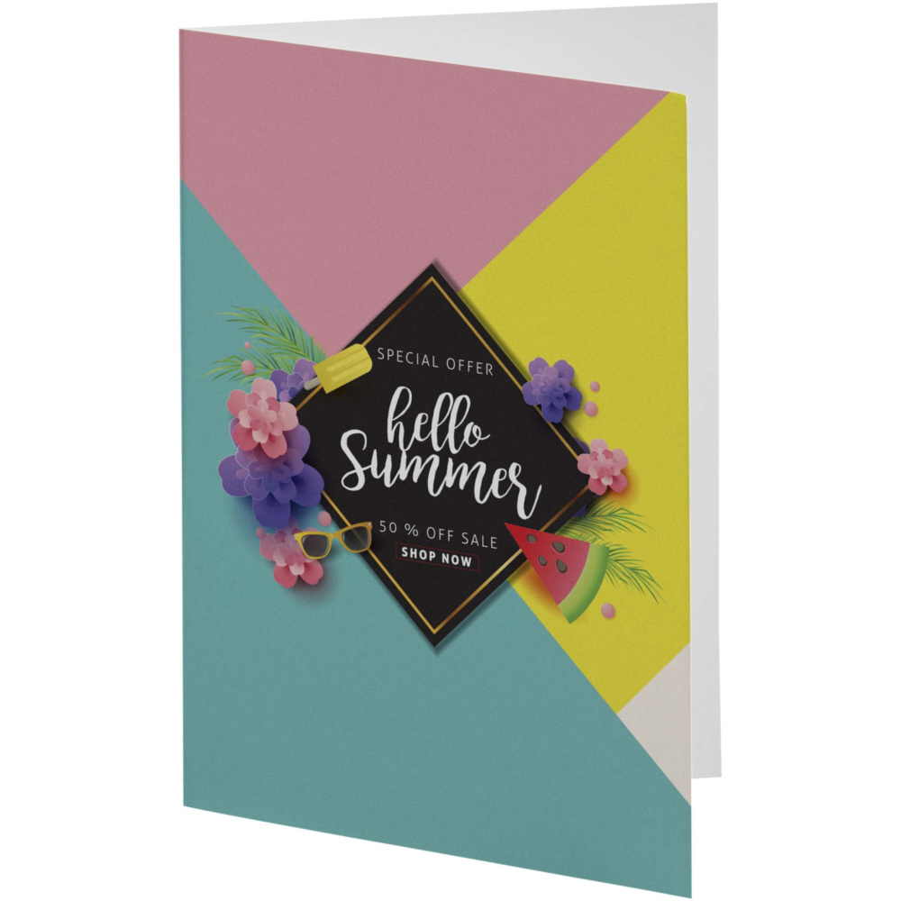 Logo trade promotional giveaway photo of: Herald A6 greeting card