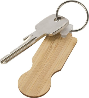 Logotrade business gift image of: Ronan bamboo trolley keychain