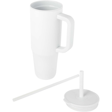 Logo trade corporate gifts image of: Brady 900 ml RCS certified insulated tumbler with silicone straw